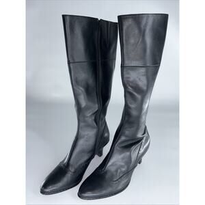 SOFFT Womens Knee High Stretch Boots Kitten Heel Stretch Leather Black Sz 10M